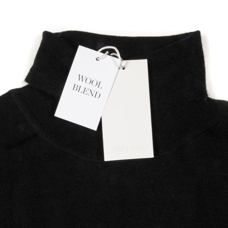 Soft Goat Black Fine Knit Turtleneck Sz S (EU)