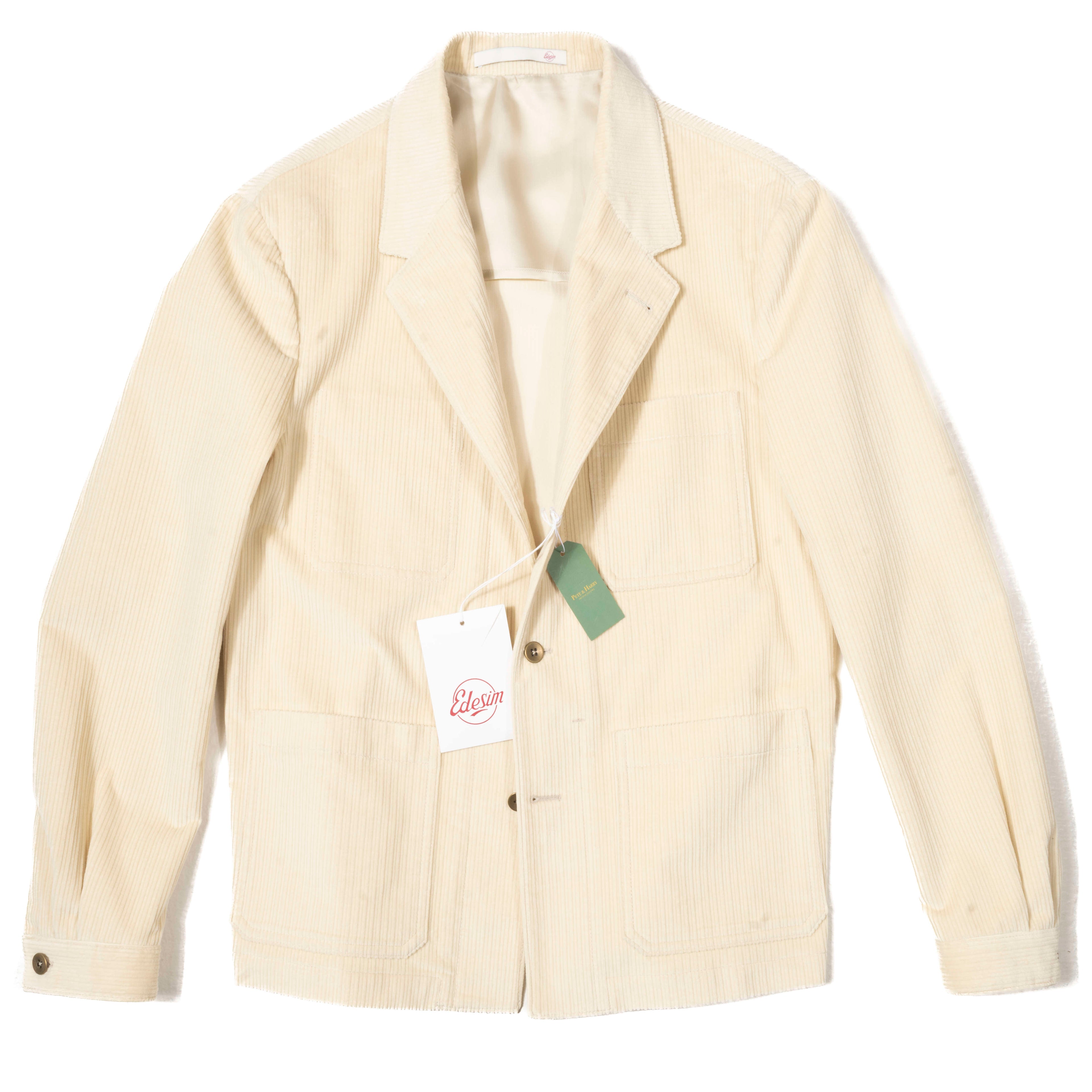 Neapolitan Hand Tailored Off White Utility Jacket, 48