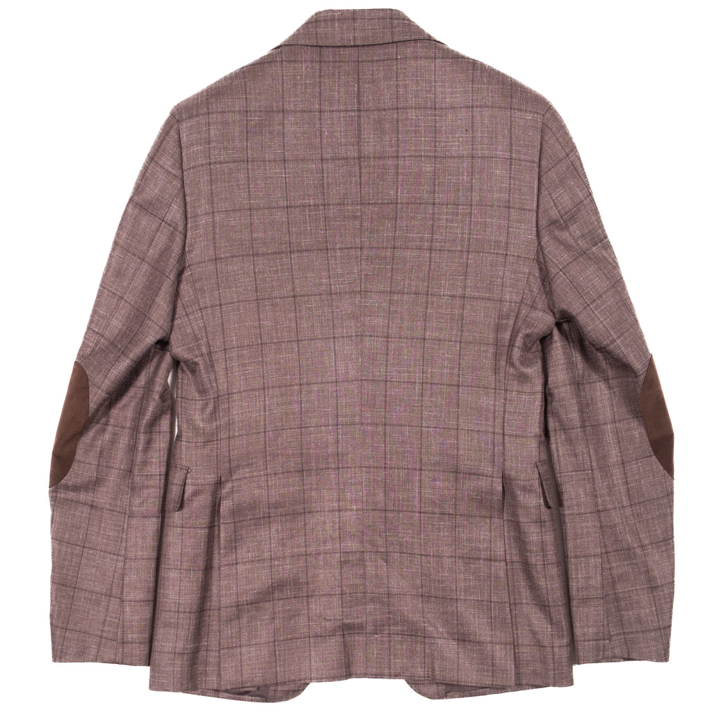 Rose & Born Light Brown with Checks Silk, Summer Wool, Linen Sport Coat