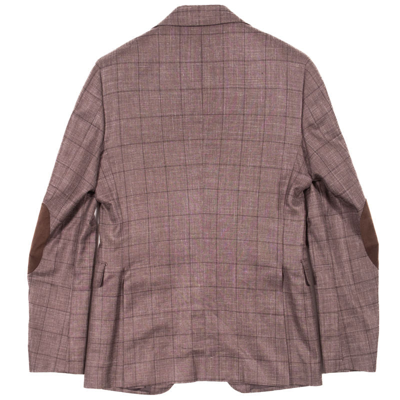 Rose & Born Light Brown with Checks Silk, Summer Wool, Linen Sport Coat