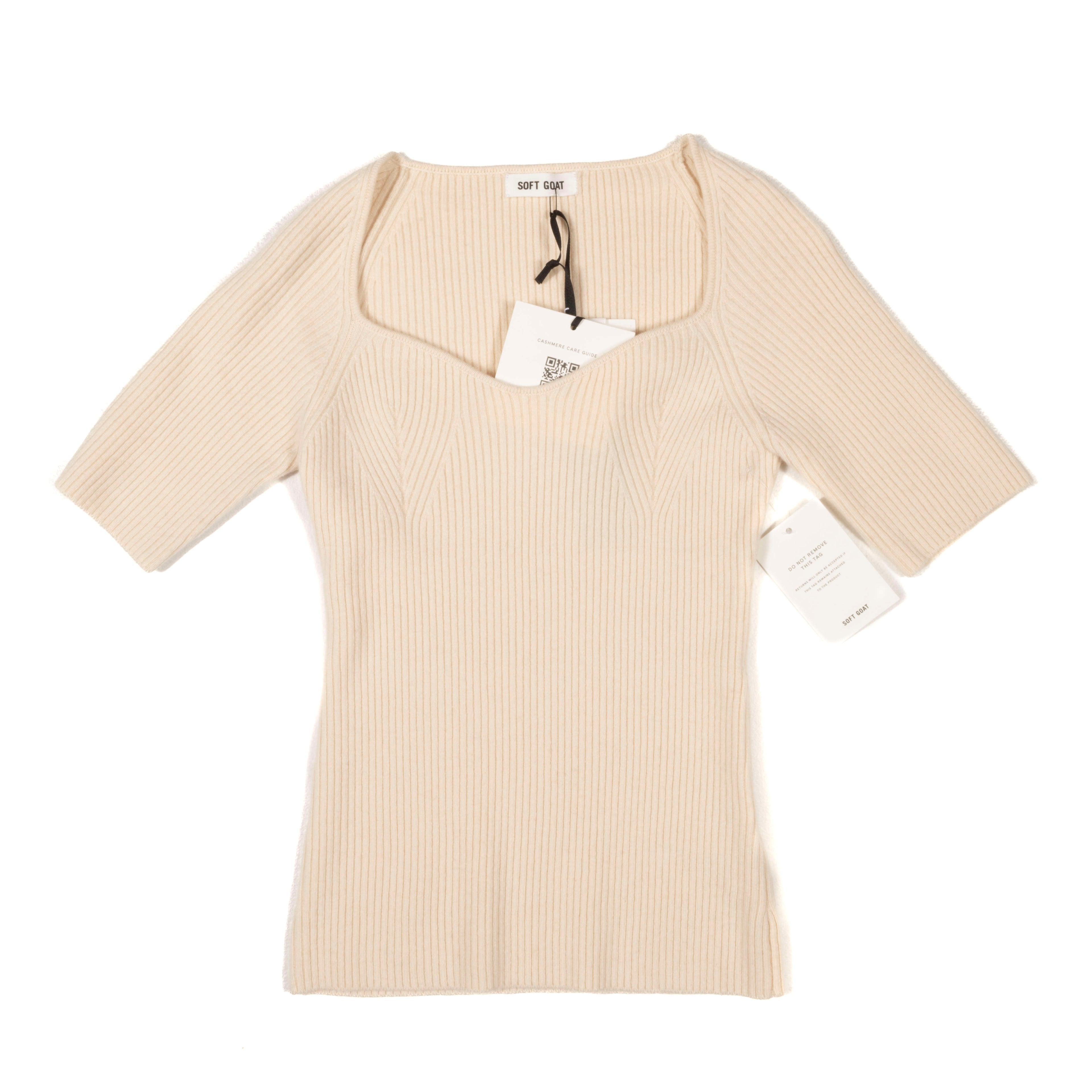 Sweetheart Top Feather White Cashmere