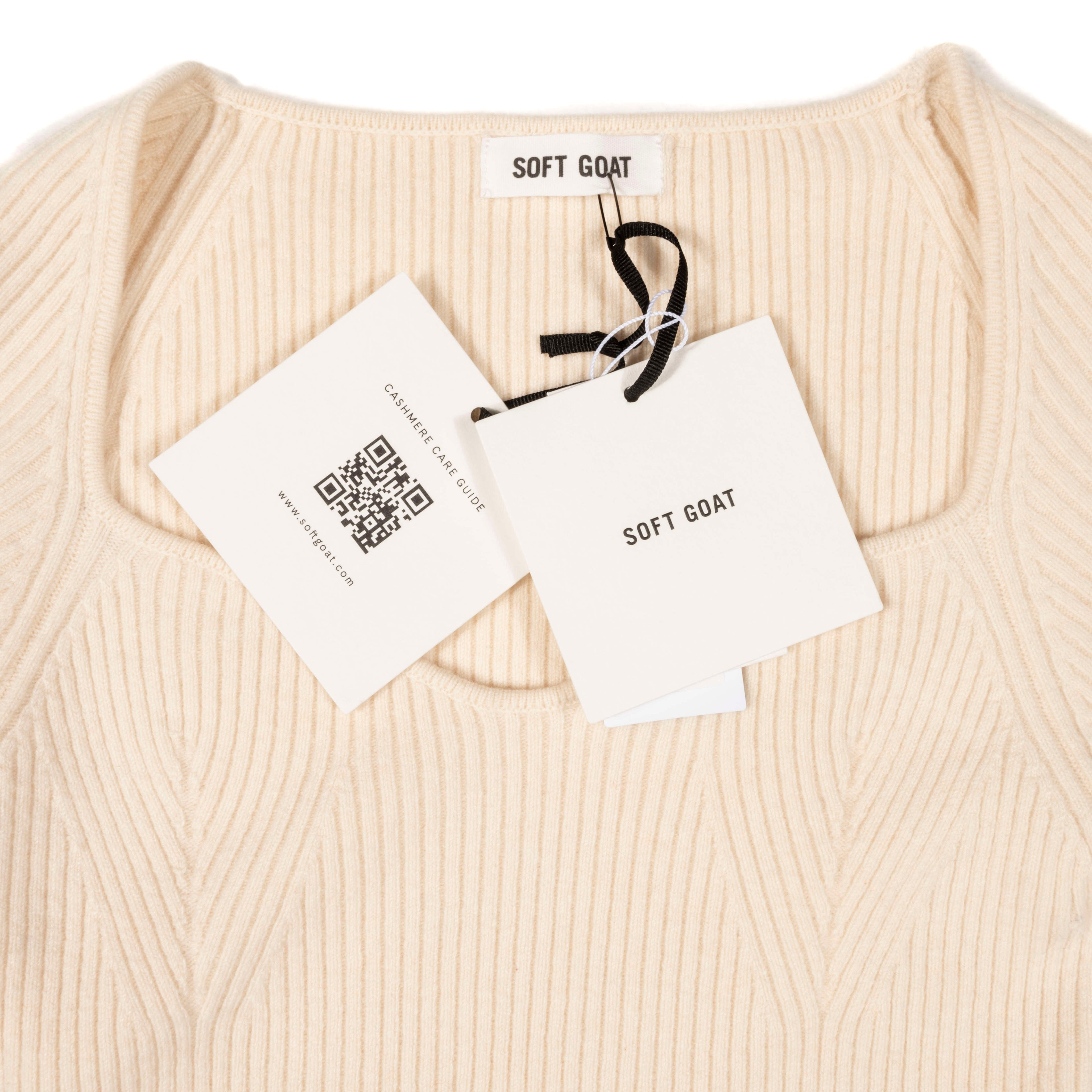 Sweetheart Top Feather White Cashmere