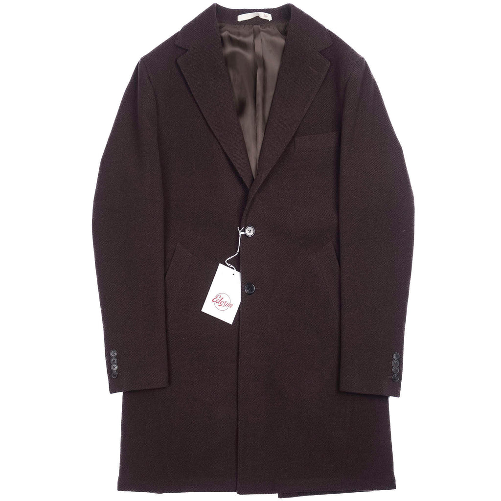 Neapolitan Hand Tailored Brown Wool Coat Sz 56