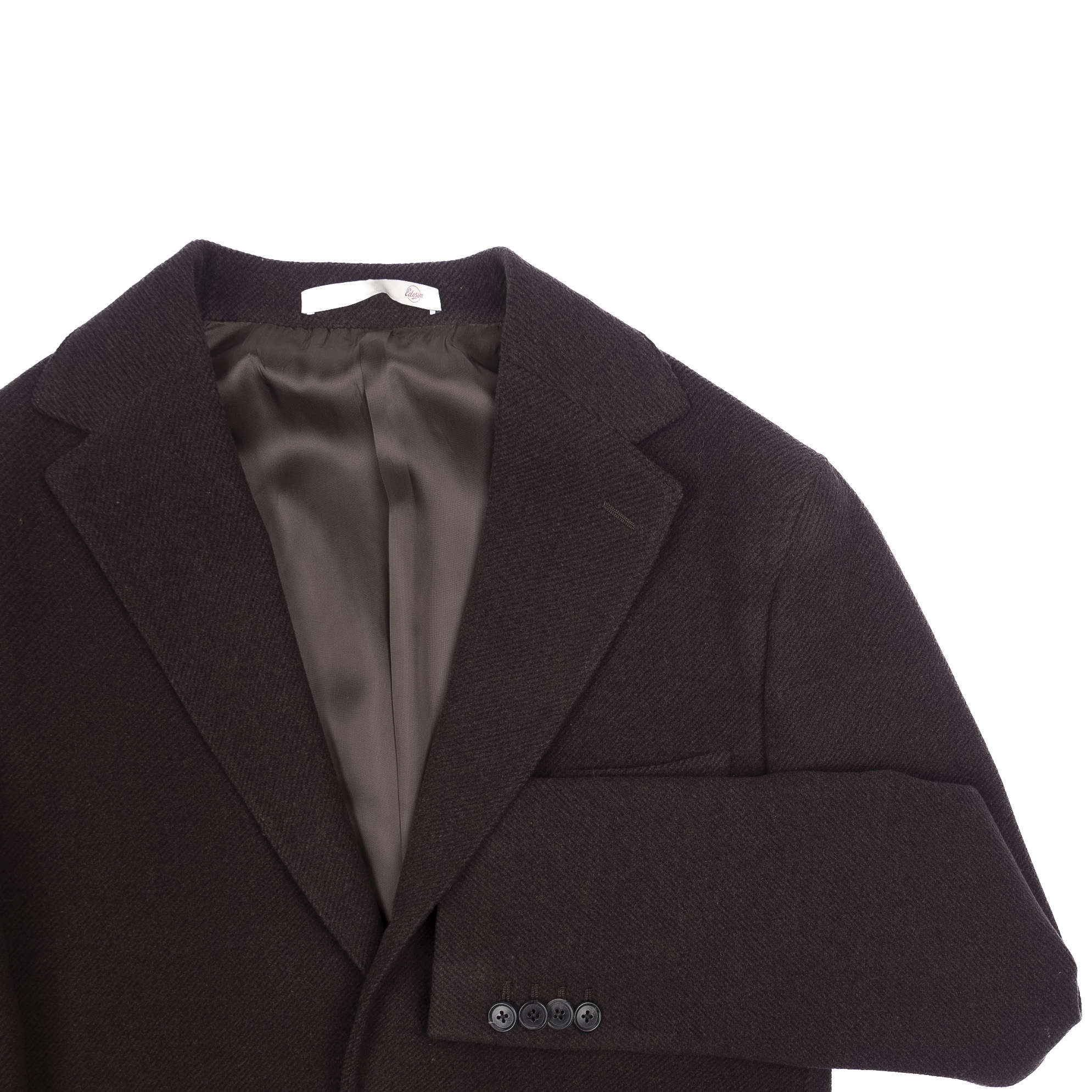 Neapolitan Hand Tailored Brown Wool Coat Sz 56