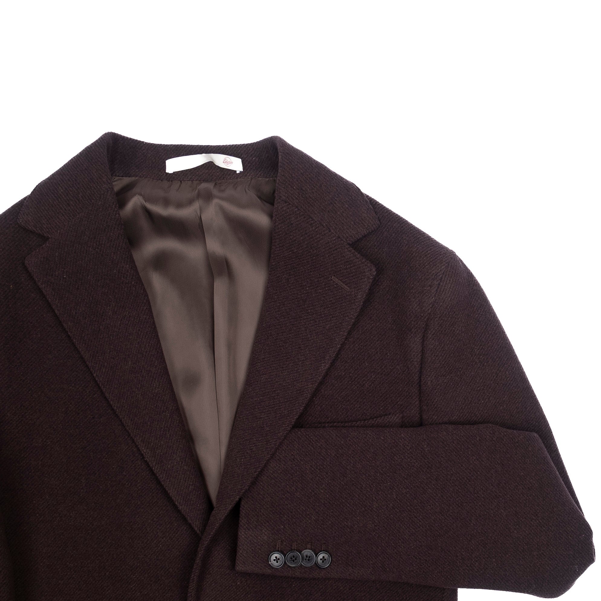 Neapolitan Hand Tailored Brown Wool Coat Sz 56