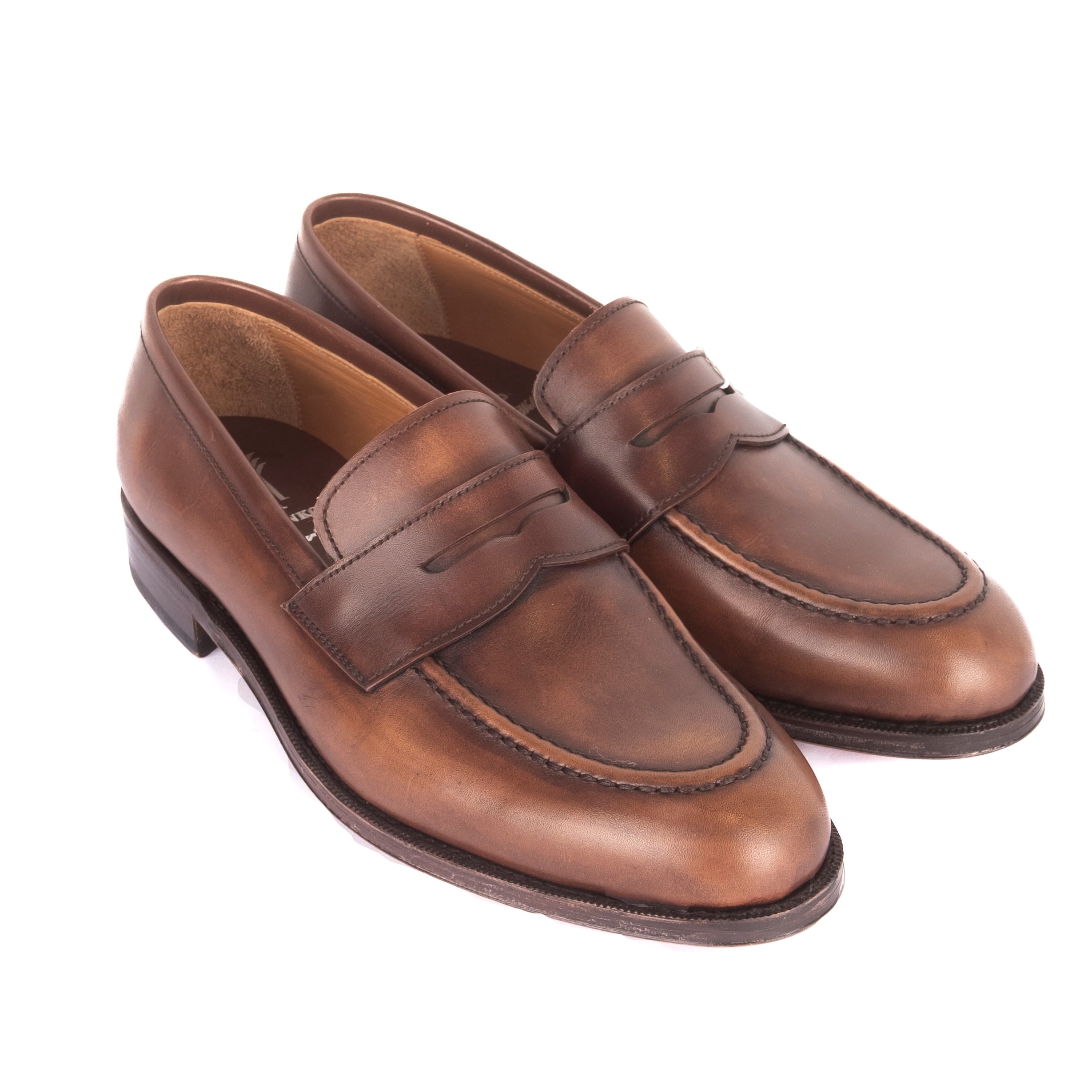 Box Calf Brown Penny Loafers