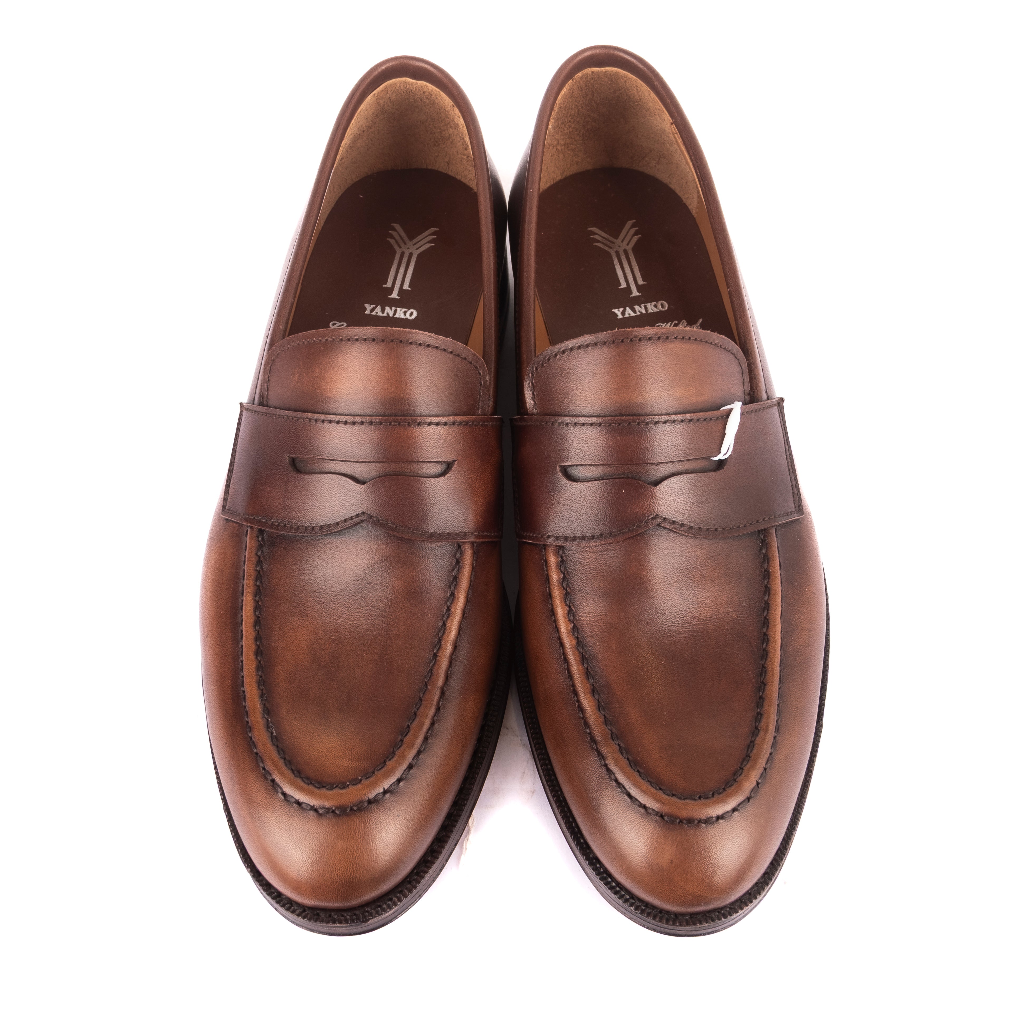 Box Calf Brown Penny Loafers