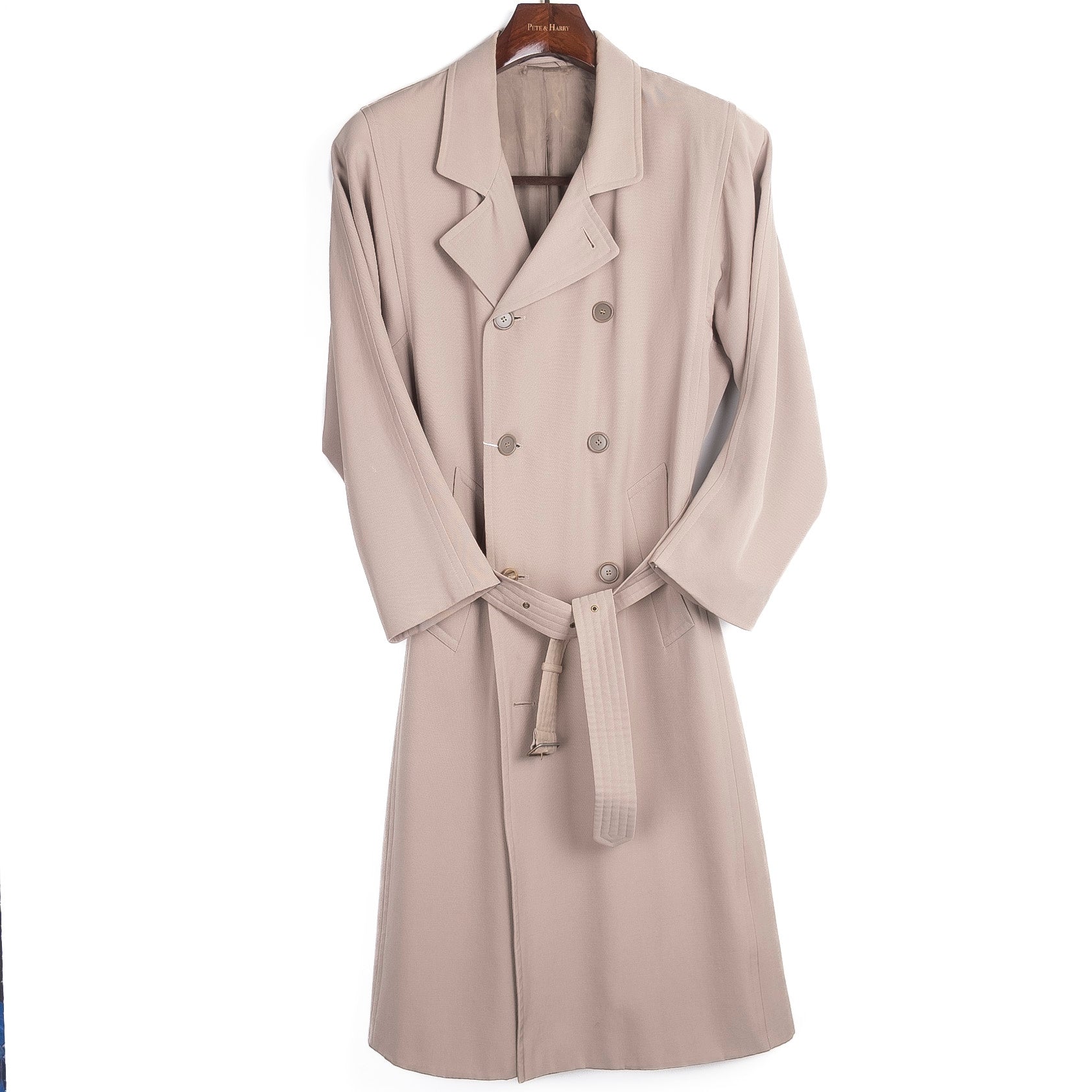 Beige Wool Trench Coat
