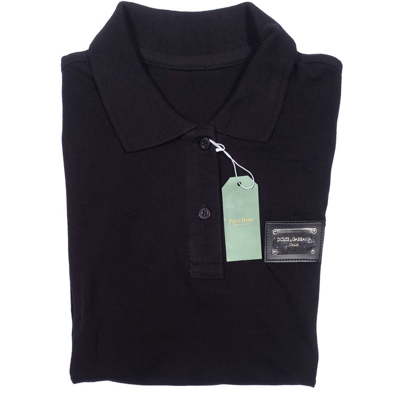 Black Short Sleeve Polo Shirt