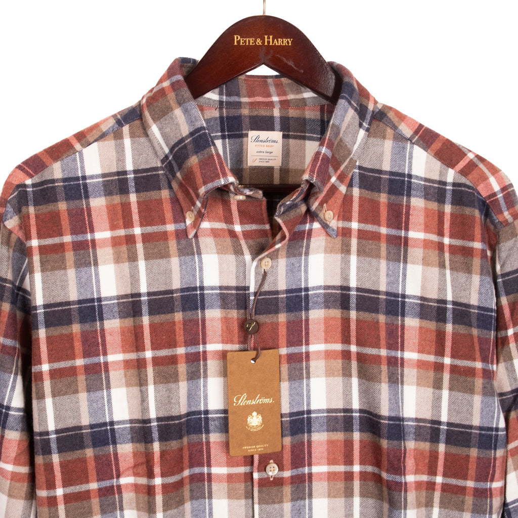 Red and Blue Checked Buttondown Shirt