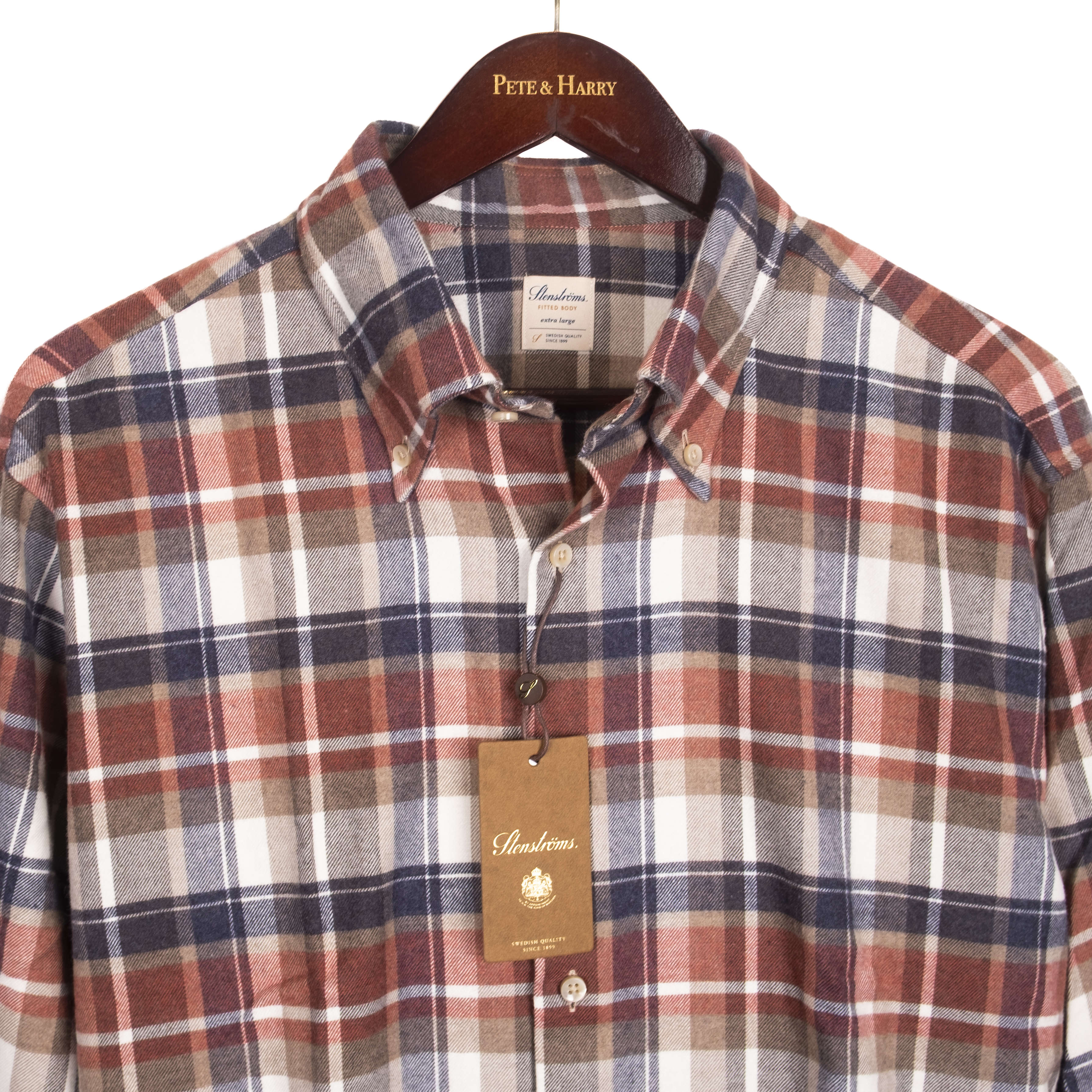 Red and Blue Checked Buttondown Shirt
