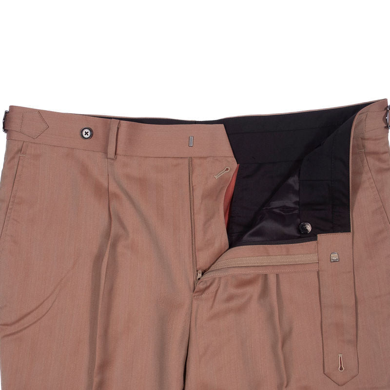 Spier & Mackay Light Brown/Red Solaro Wool Dress Trouser