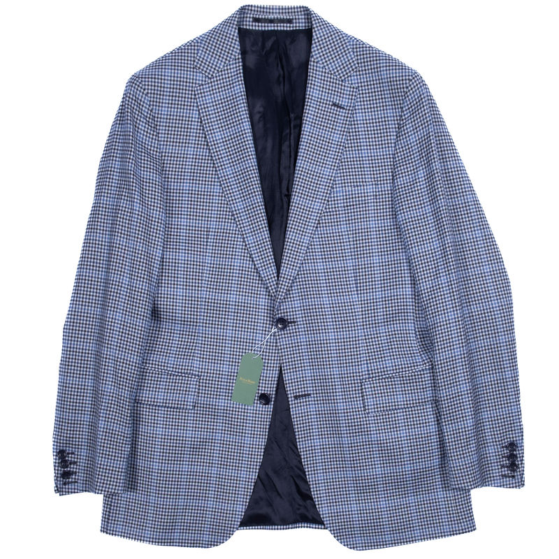 Cavaliere Blue Check Blazer Sz 52