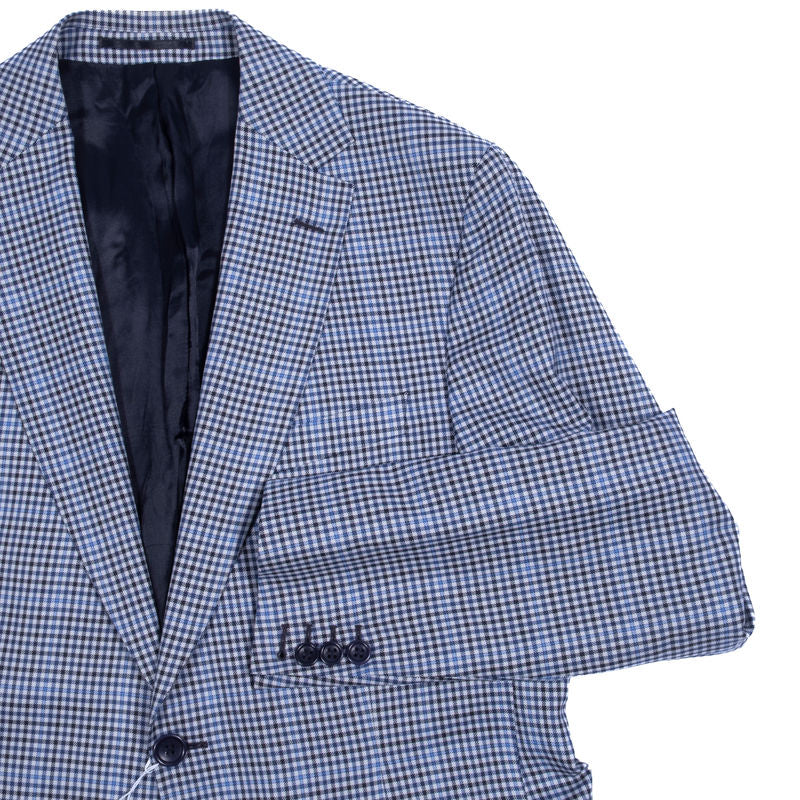 Cavaliere Blue Check Blazer Sz 52