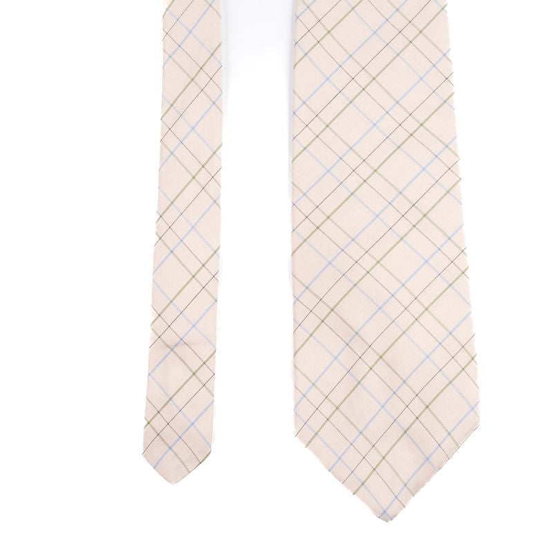 Macy's Light Yellow Checked Tie