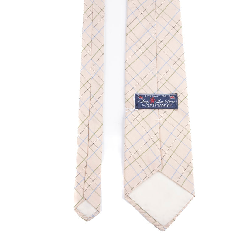 Macy's Light Yellow Checked Tie