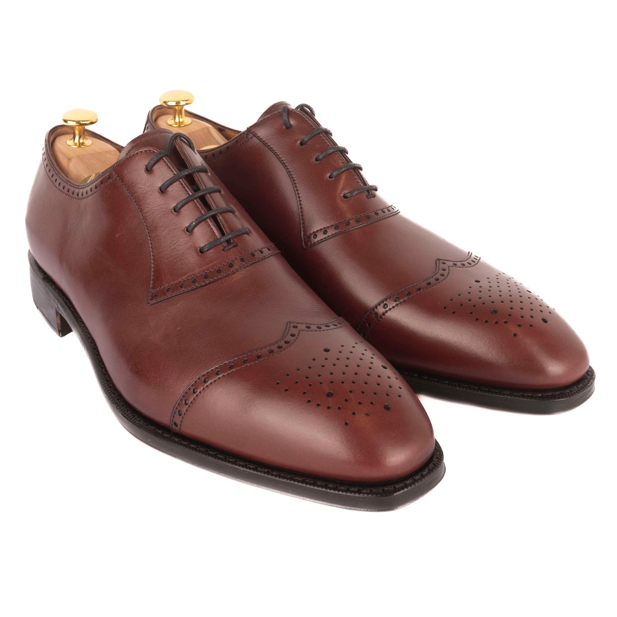 Box Calf Burgundy Brogue Oxfords