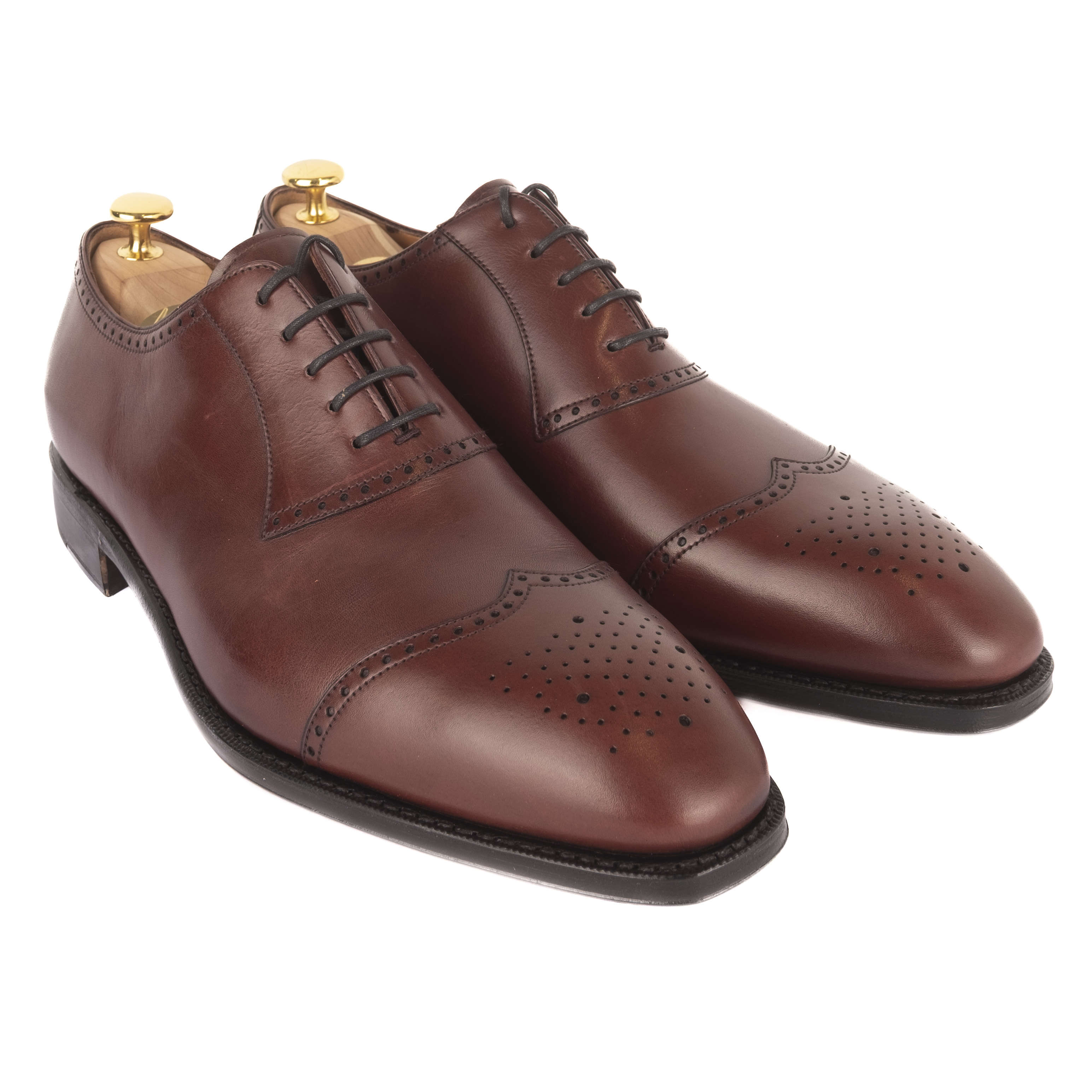 Box Calf Burgundy Brogue Oxfords