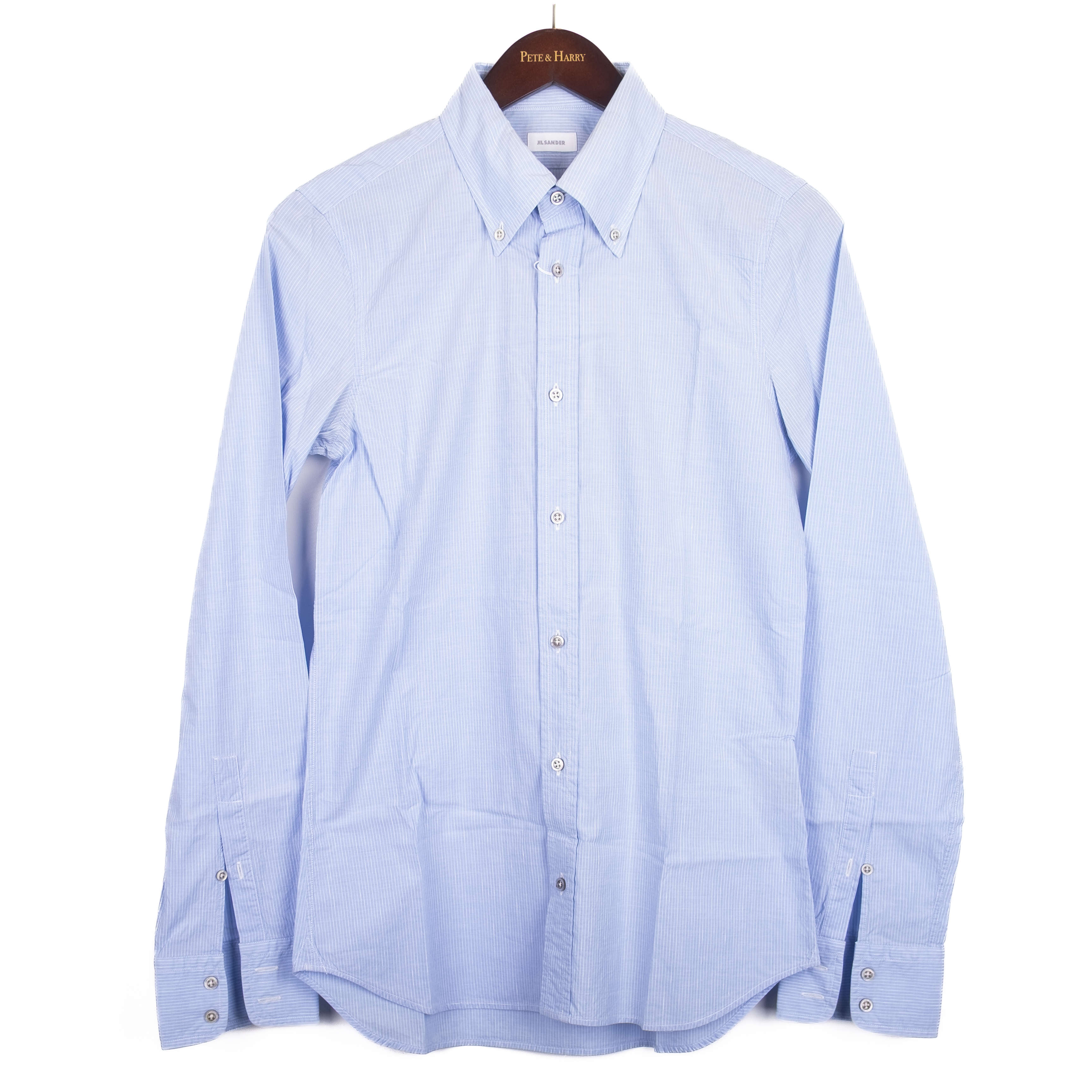 Blue and White Striped Buttondown Shirt
