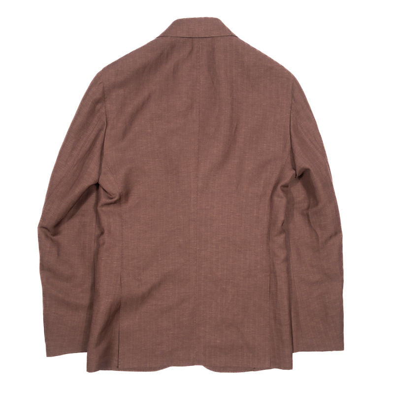 Neapolitan Hand Tailored Brown Herringbone Sport Coat 50