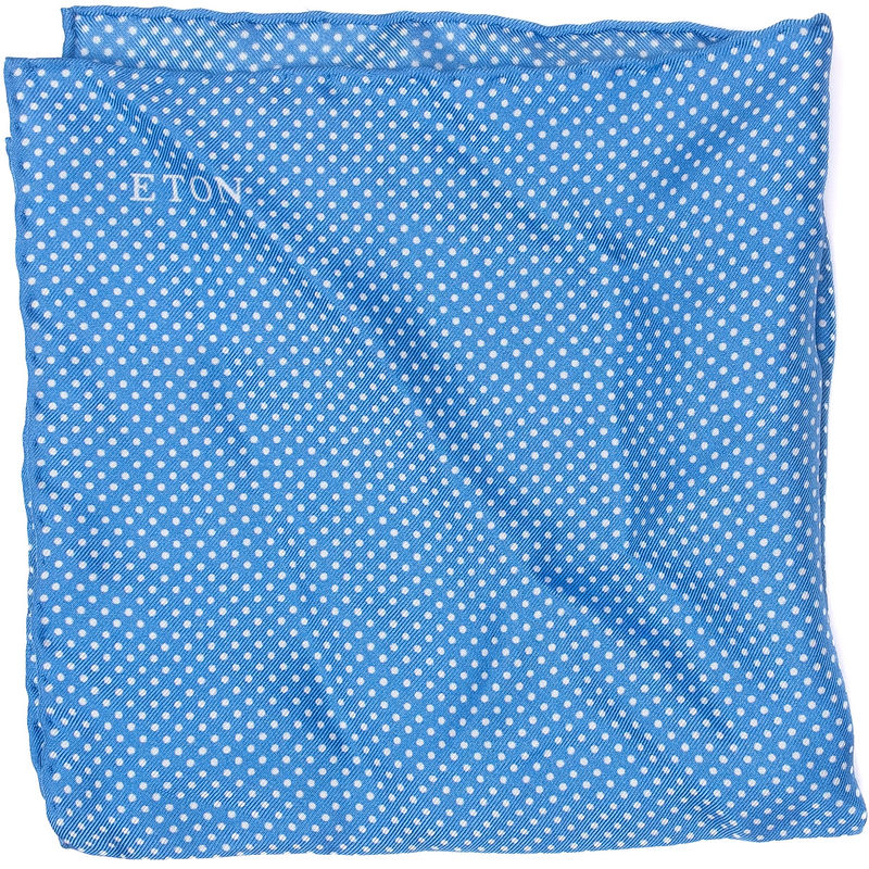 Blue Dotted Pocket Square