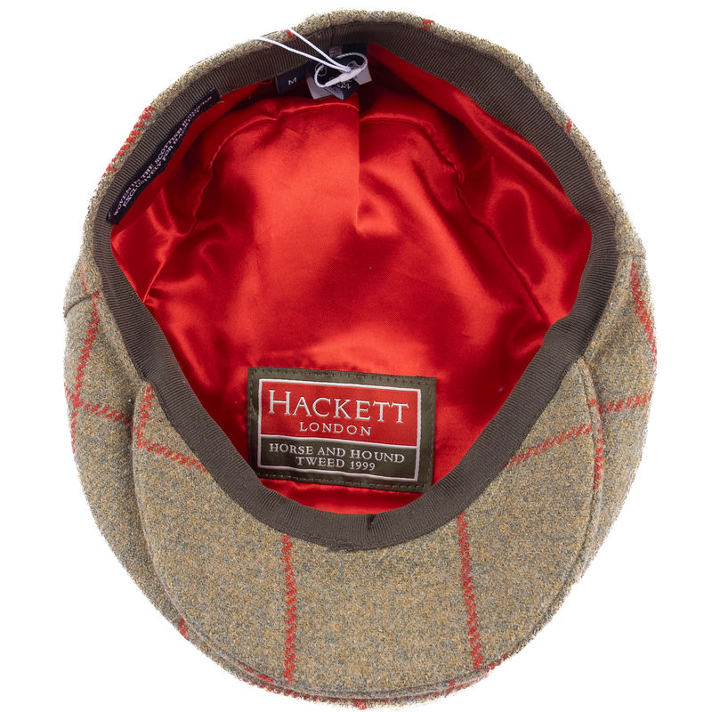 Hackett Horse & Hound Tweed Flat Cap Hat