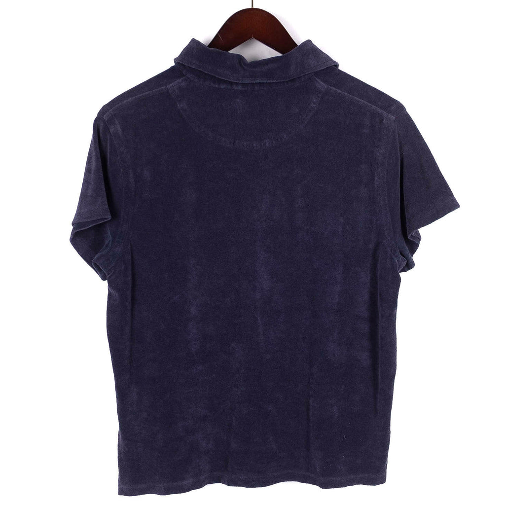 Terry Cloth Navy Short Sleeve Shirt
