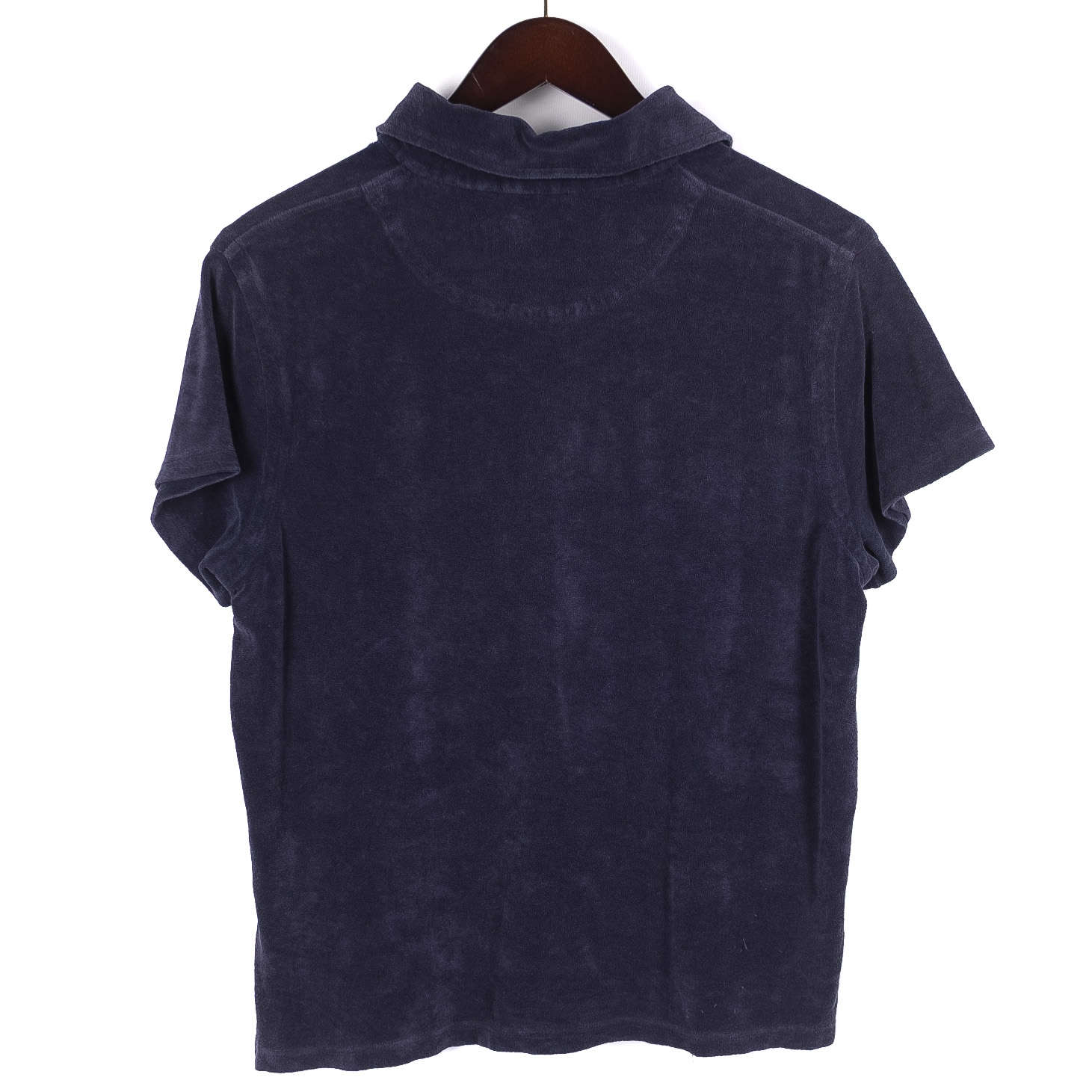 Terry Cloth Navy Short Sleeve Shirt