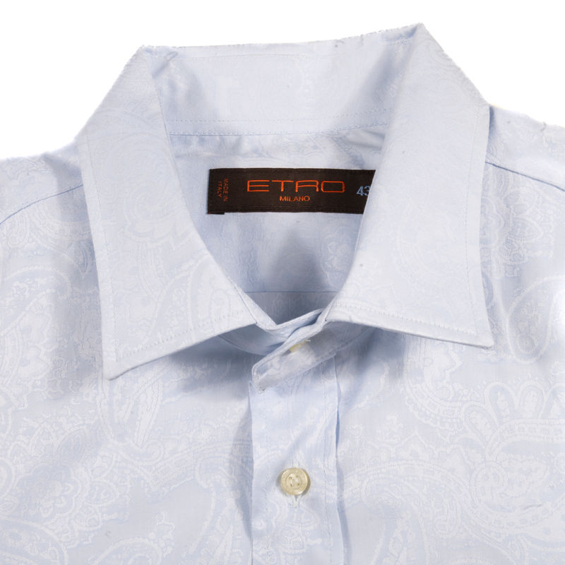 Etro Light Blue Paisley  Shirt