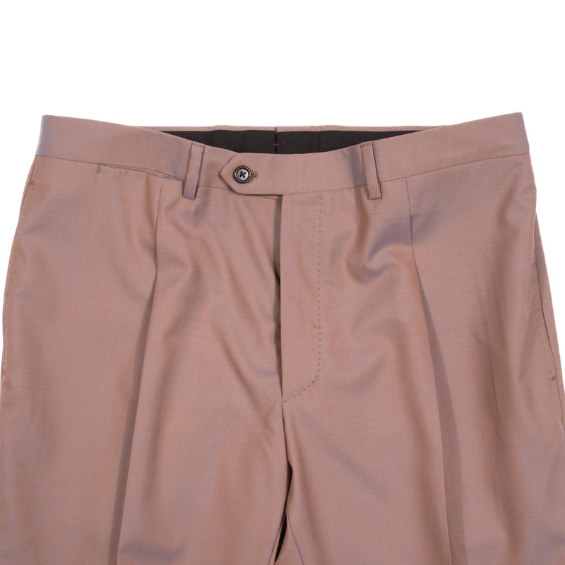 Neapolitan Hand Tailored Light Plum Double Breasted Suit Sz 54