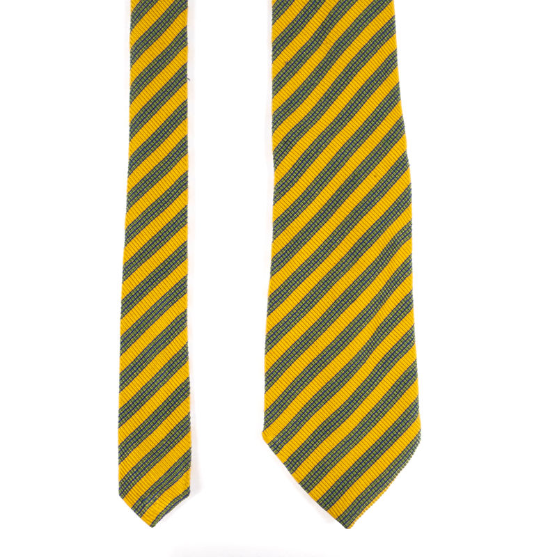 Bigi per Castellani Green with Yellow Stripes Tie