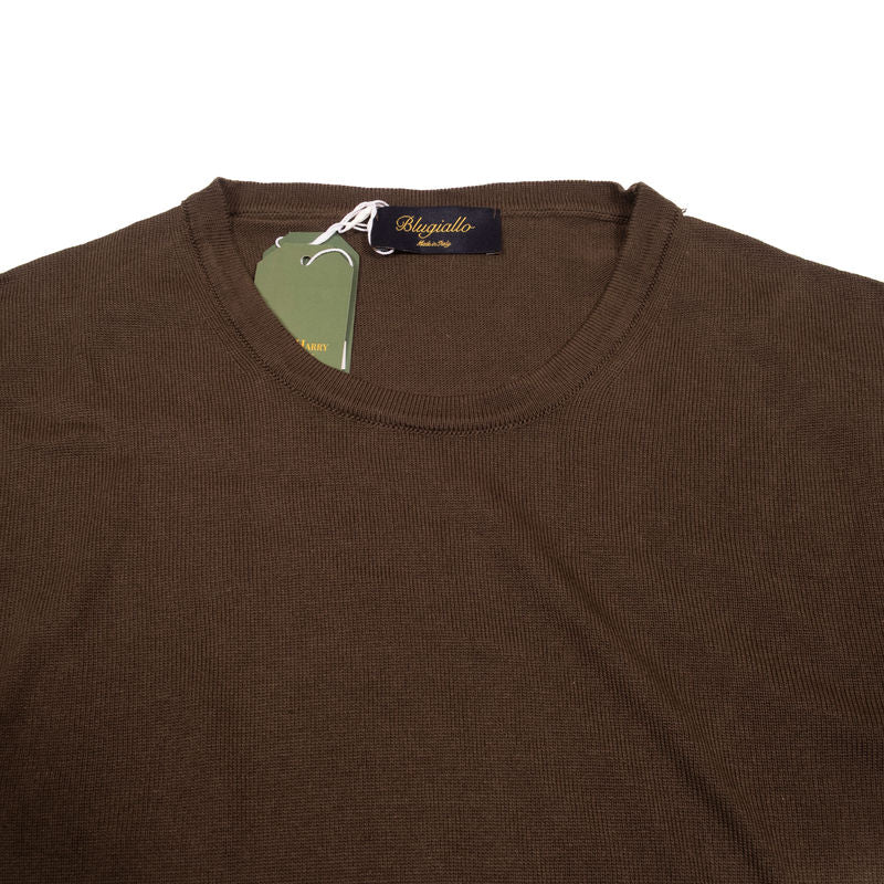 Blugiallo Green Knit Silk Sweater