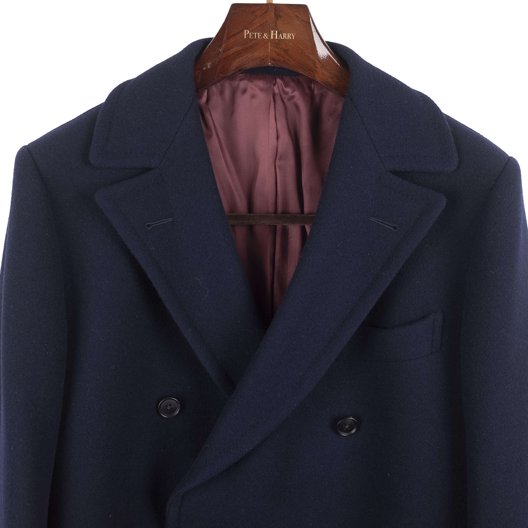 Navy Double Breasted Winter Coat