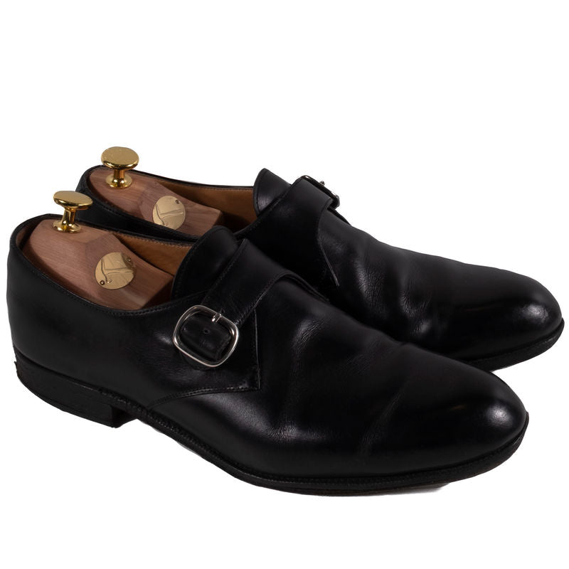 Carmina Black Leather Single Monkstraps