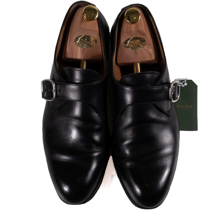 Carmina Black Leather Single Monkstraps