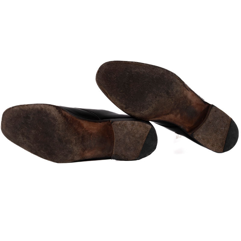 Carmina Black Leather Single Monkstraps