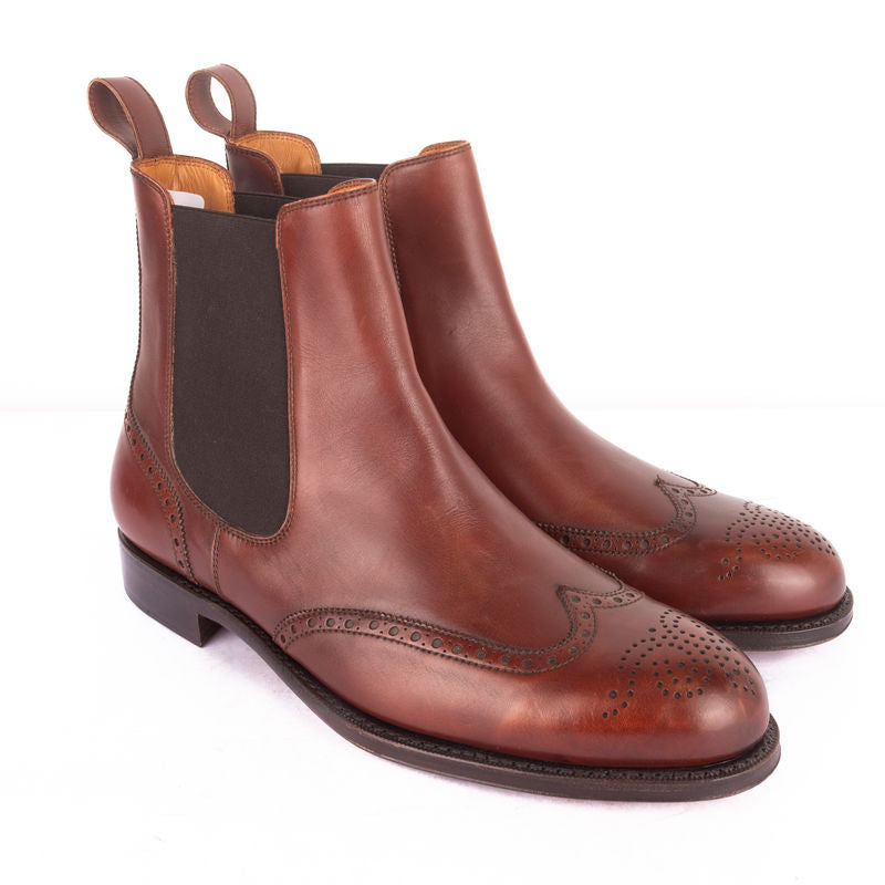 Box Calf Burgundy Chelsea Boots
