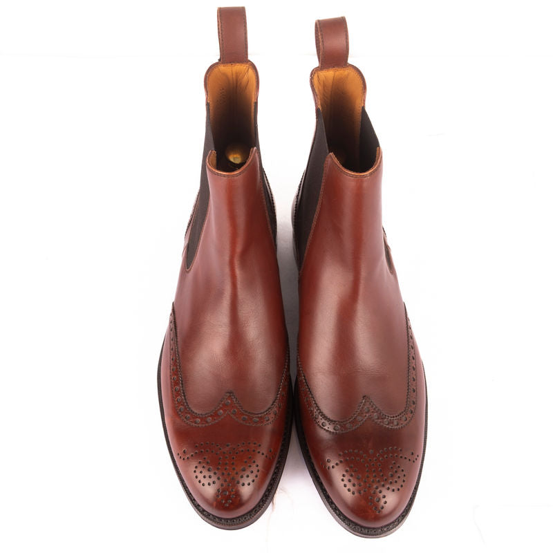 Box Calf Burgundy Chelsea Boots