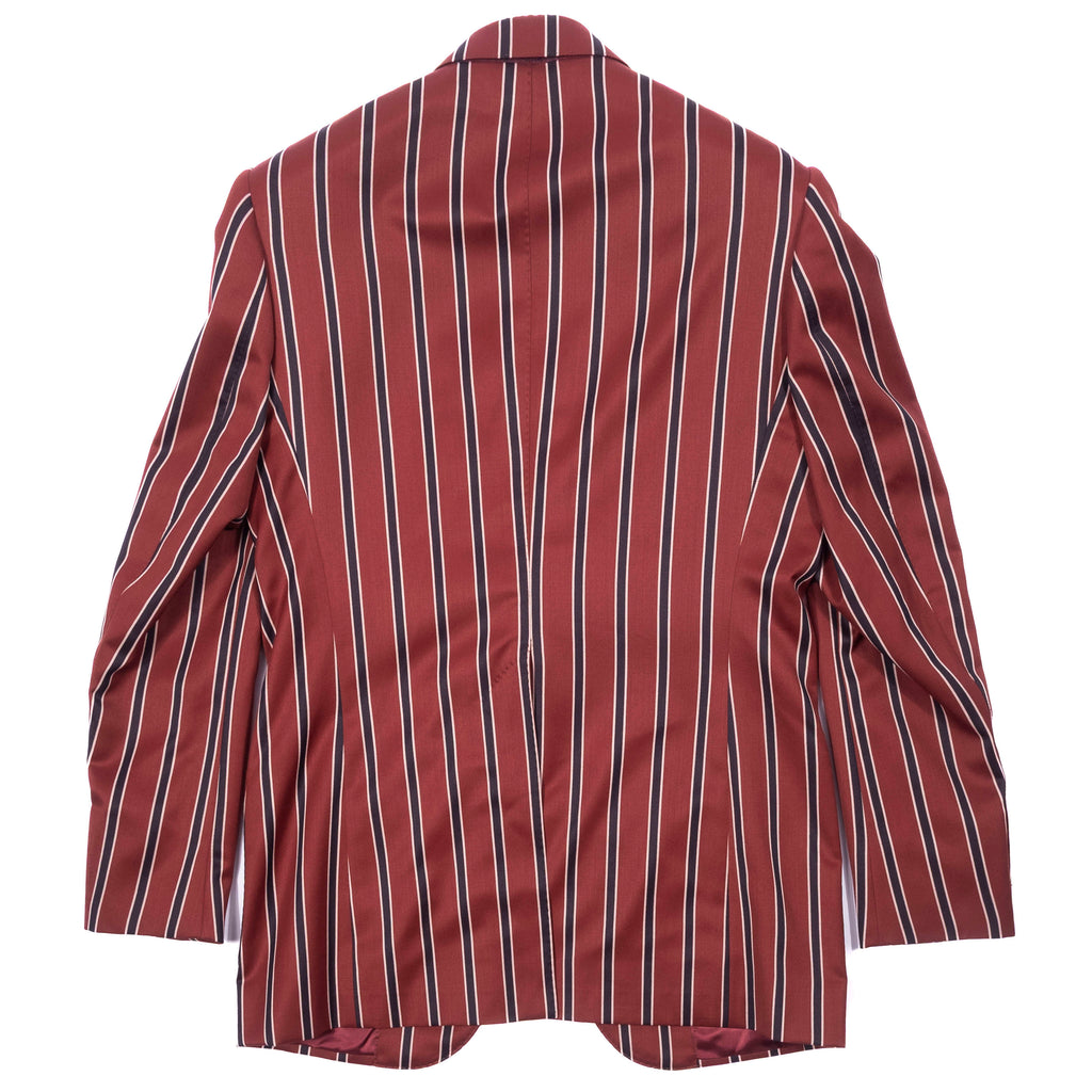 Neapolitan Hand Tailored Red, White and Navy Stripes Holland & Sherry Boating Blazer