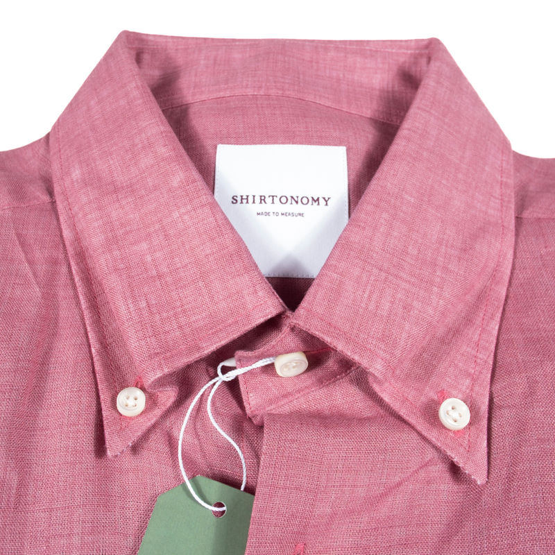 Pink Buttondown Linen Shirt Sz 44.5