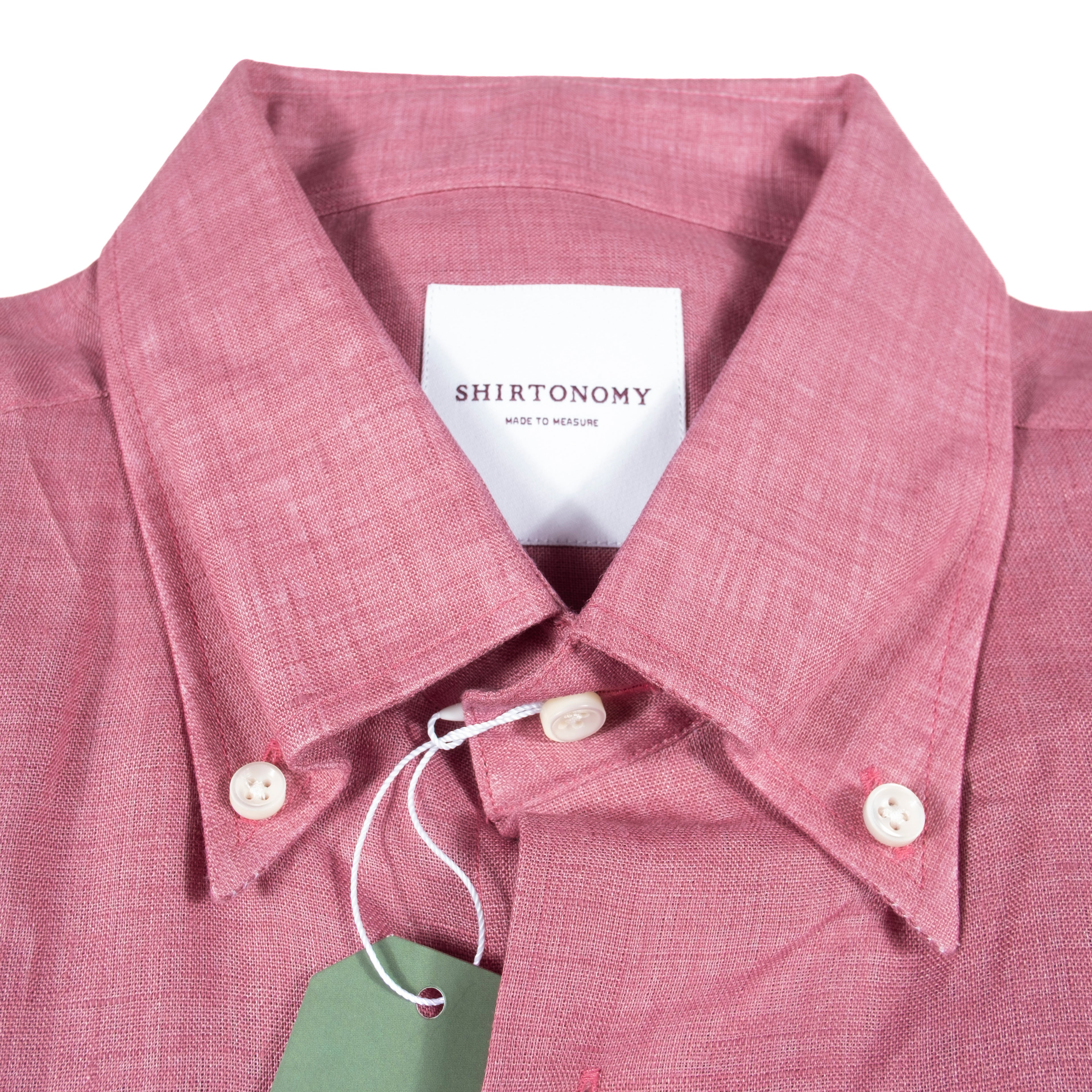 Pink Buttondown Linen Shirt Sz 44.5