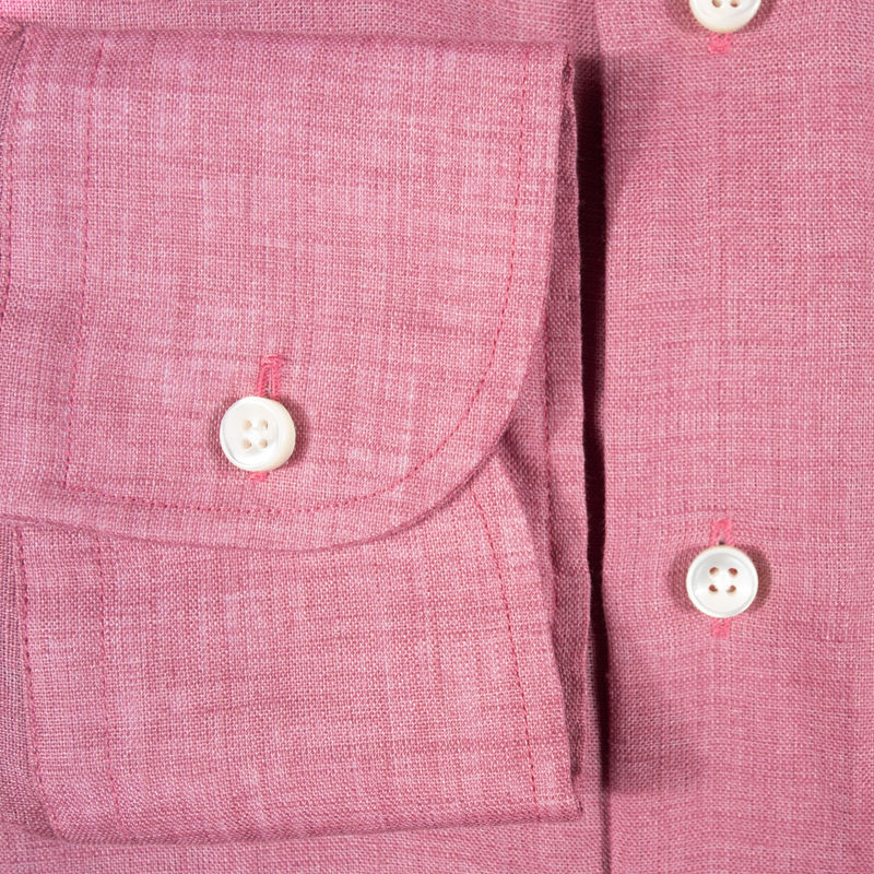 Pink Buttondown Linen Shirt Sz 44.5