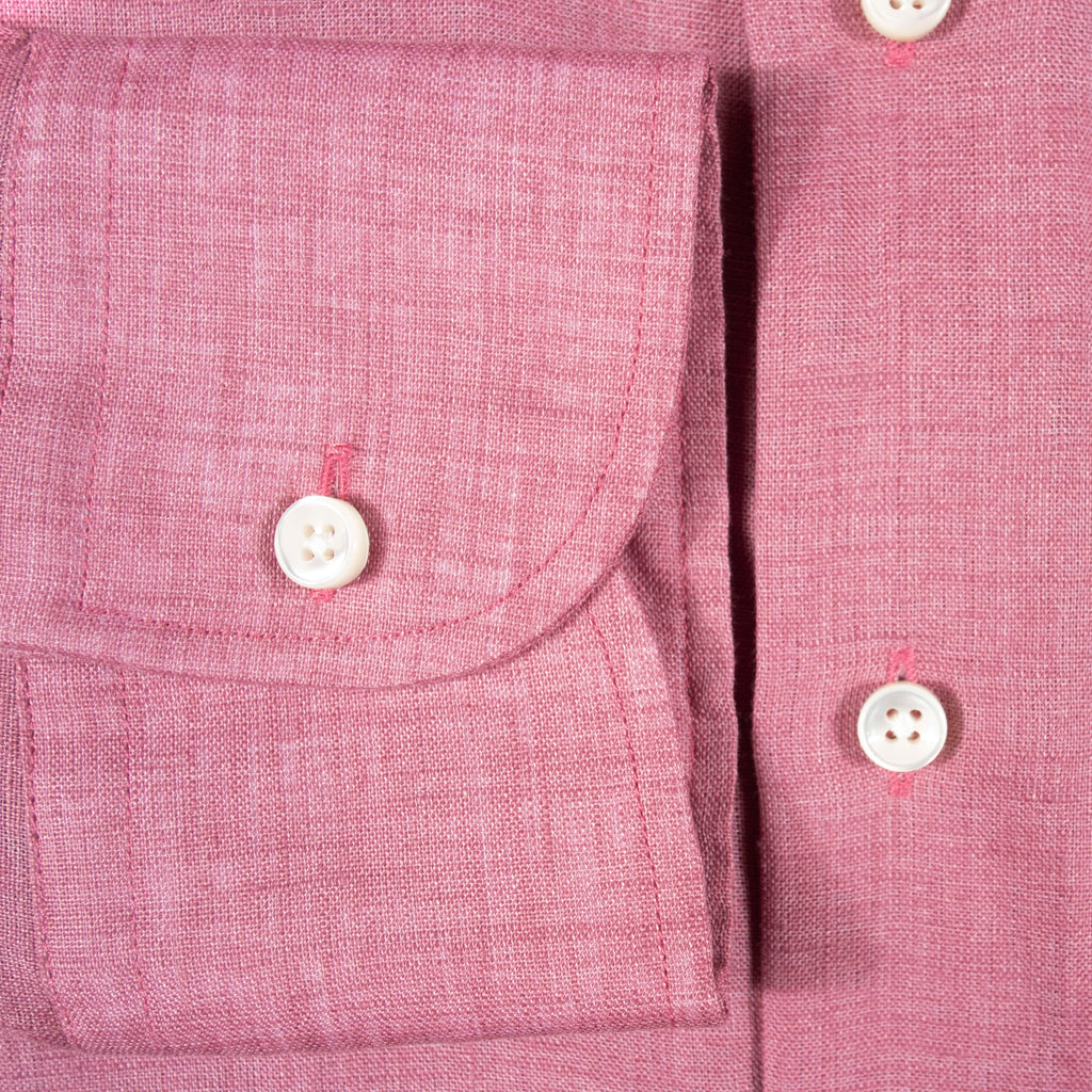 Pink Buttondown Linen Shirt Sz 44.5