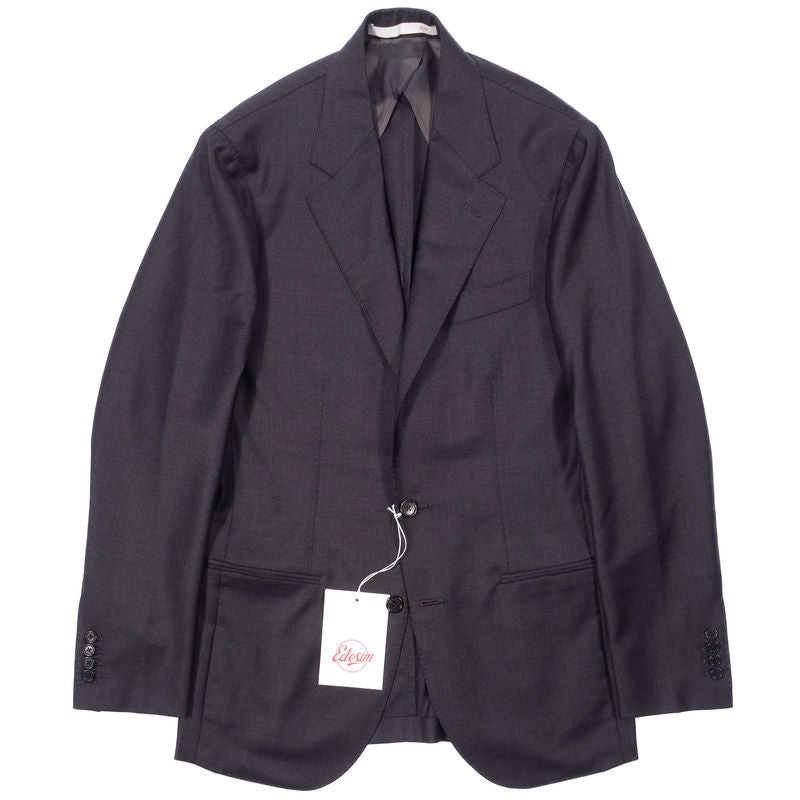 Neapolitan Hand Tailored Charcoal Business Suit, 50