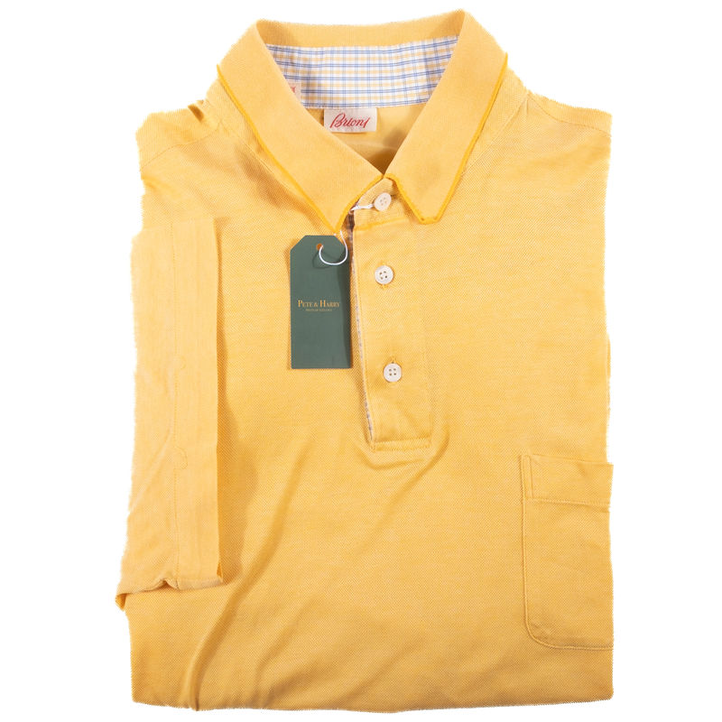 Brioni Yellow Polo Shirt Sz XXL