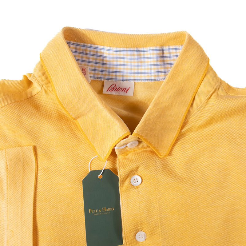 Brioni Yellow Polo Shirt Sz XXL