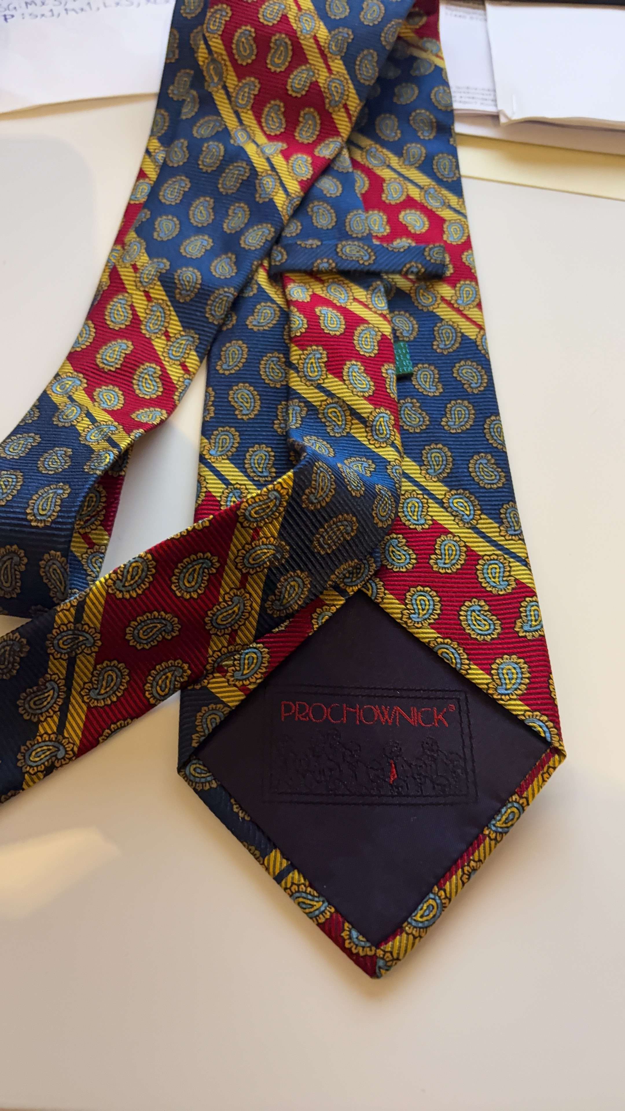Red and Blue Striped Tie