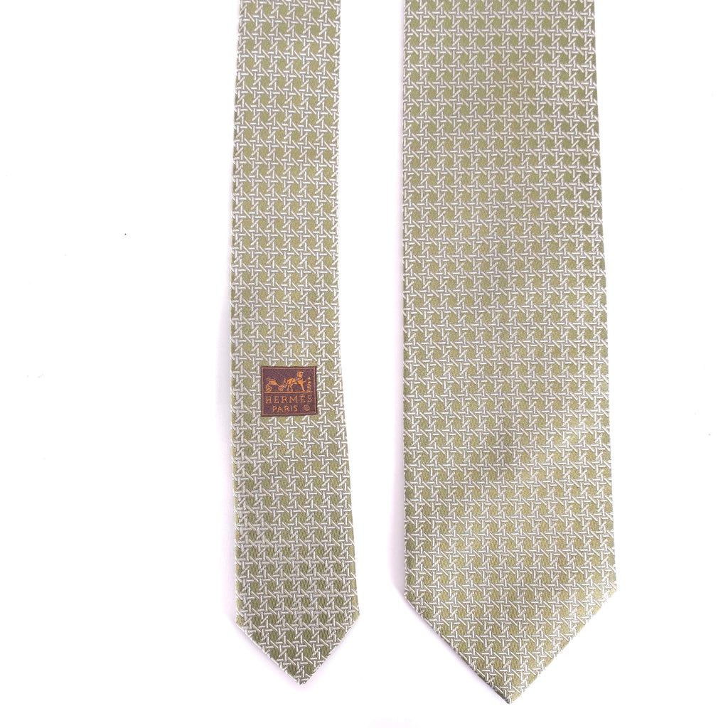 Light Green Patterned Tie