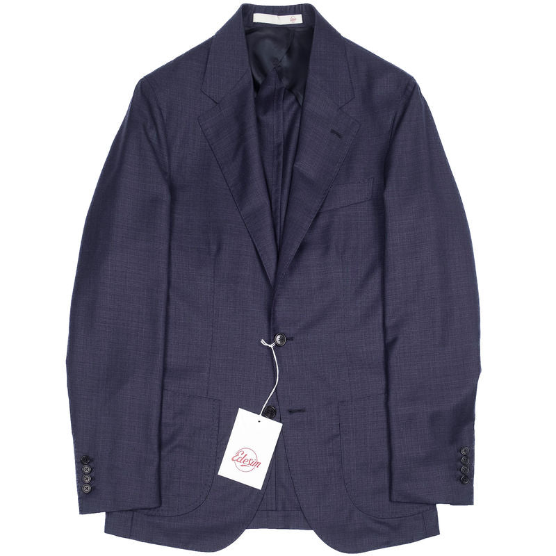 Neapolitan Hand Tailored Navy Drapers Wool/Silk/Linen Sport Coat
