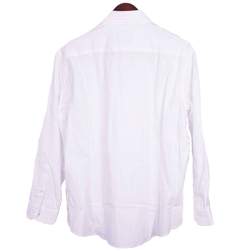 Shirtonomy White Seersucker Shirt Sz 41